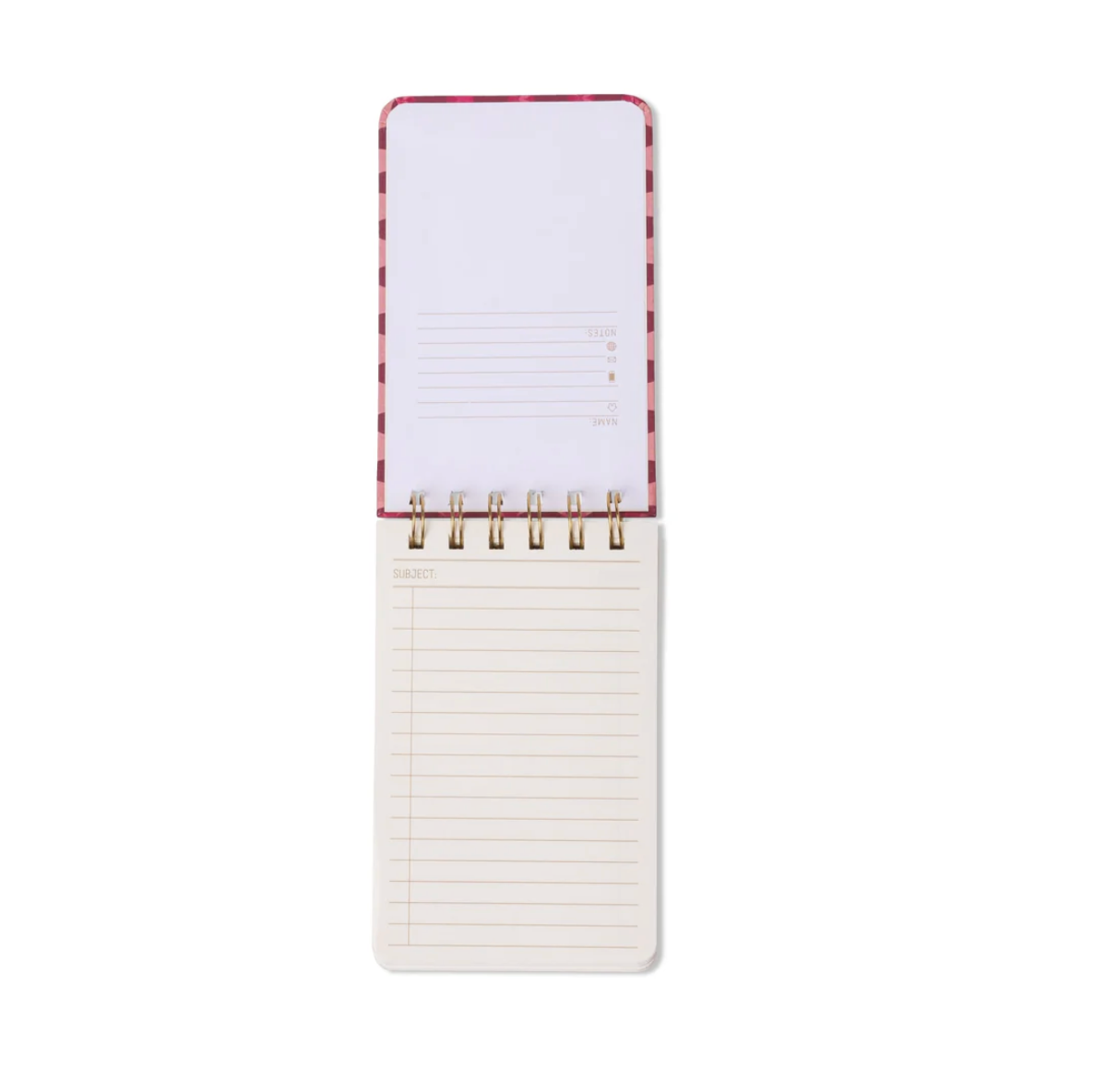 Designworks Twin Wire Notepad - Tulip , Red & Pink - - Liv's Solihull