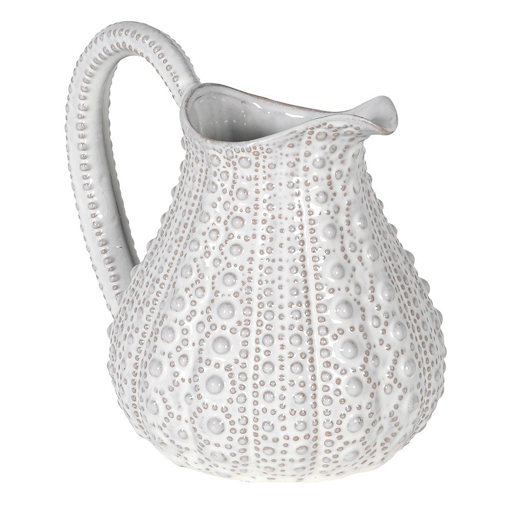 Ceramic Urchin Jug White Liv's Solihull