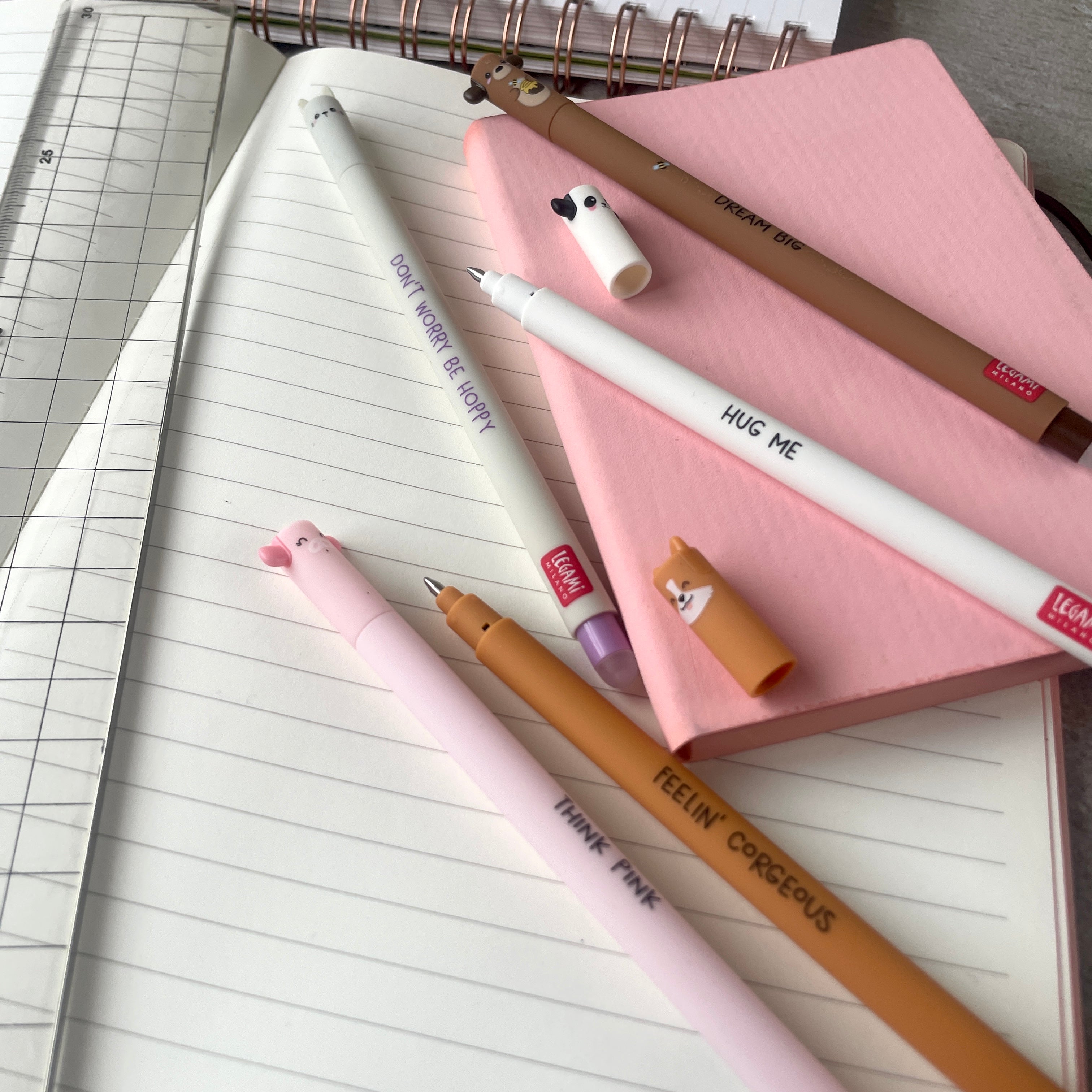 Legami Pink Erasable Pen - Piggy
