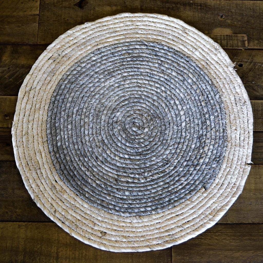 Seagrass Round Placemat - Blue Natural - Liv's