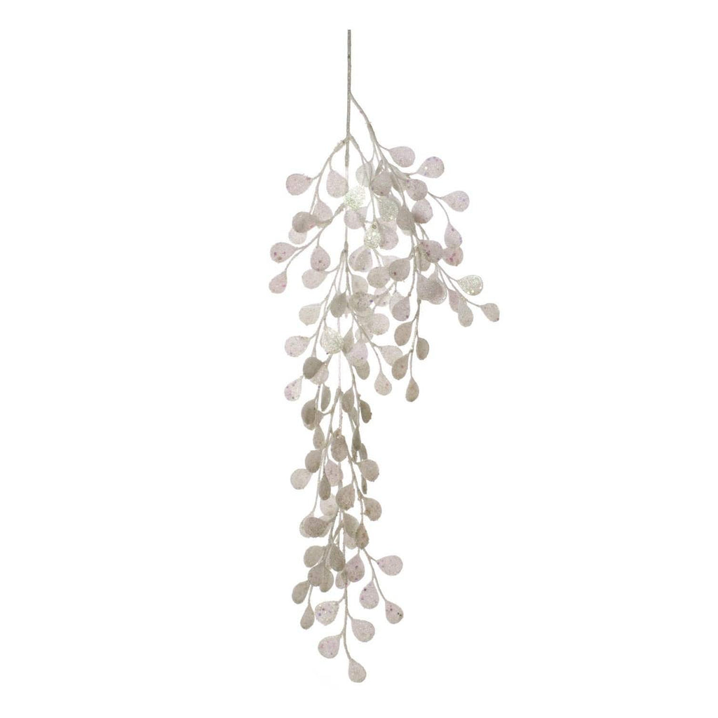Glitter Tree Spray Penny Droop - White Frosted 60cm - Liv's