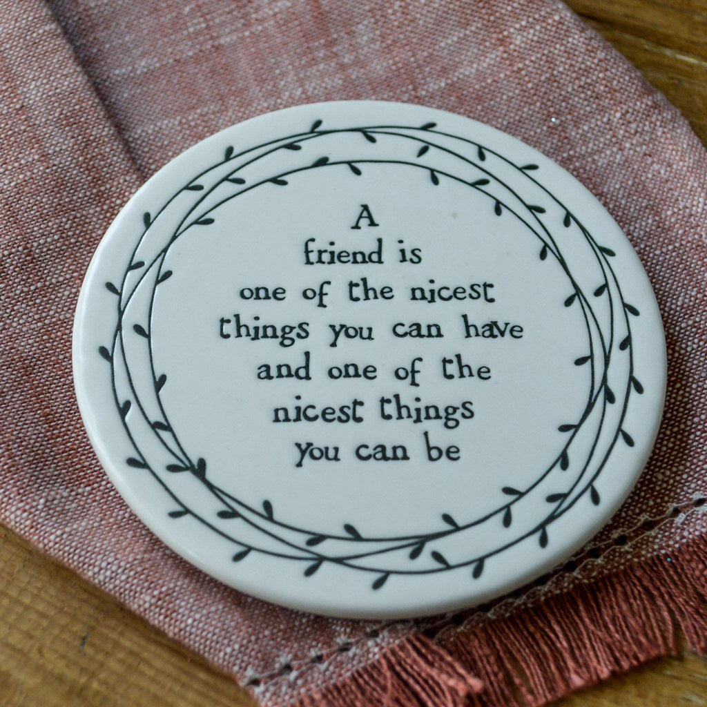 Porcelain Leaf Coaster - Friend is nicest... - Liv's