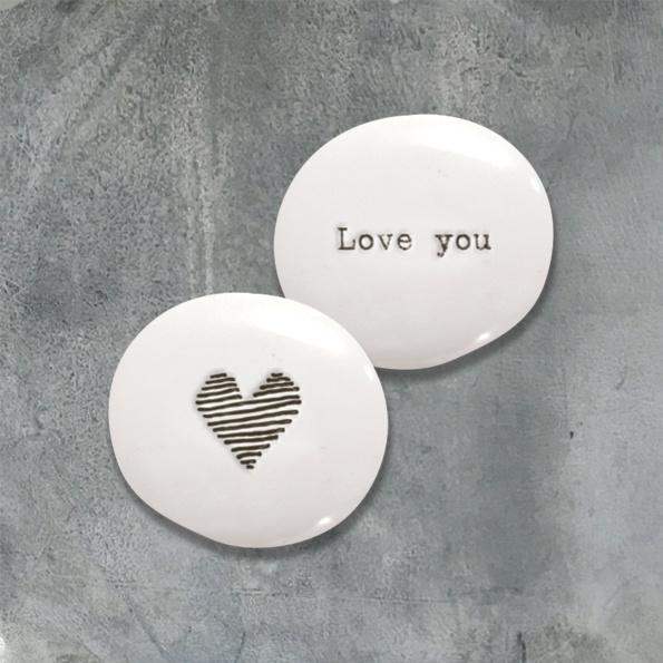 Porcelain Pebble - Heart/Love You - Liv's