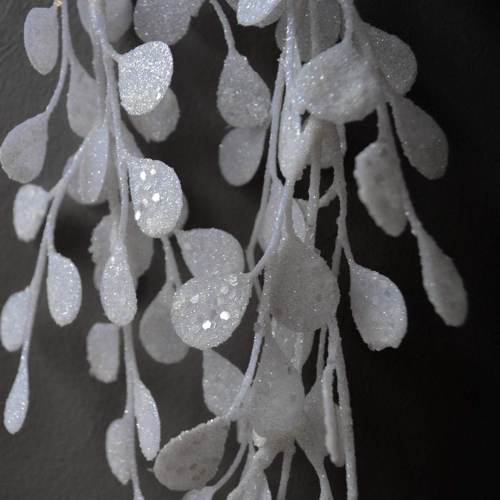 Glitter Tree Spray Penny Droop - White Frosted 60cm - Liv's
