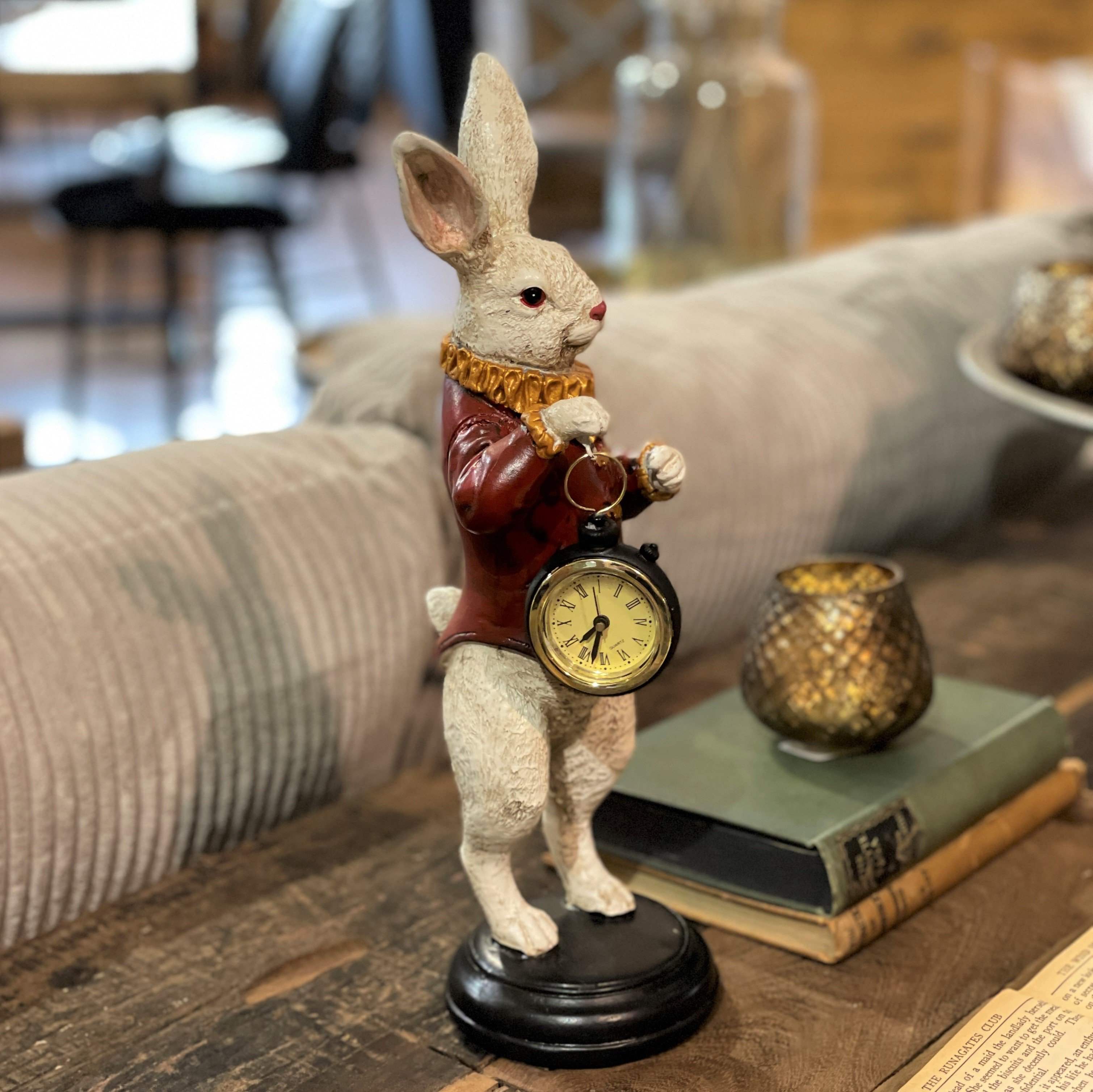 White Rabbit Standing Clock - Red - - Liv's Solihull