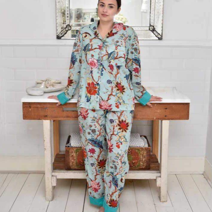 Pajamas - Blue Exotic Flower - Liv's