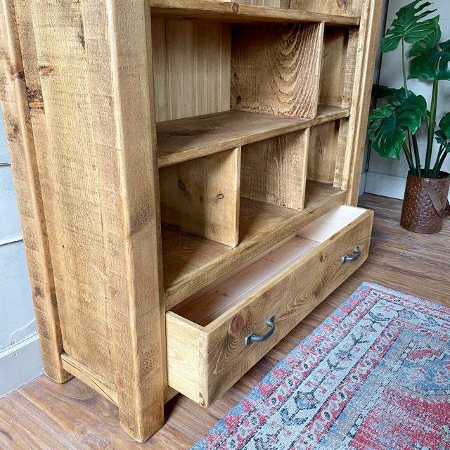 Sherwood Industrial Bookcase, Staggered Shelves - Liv's