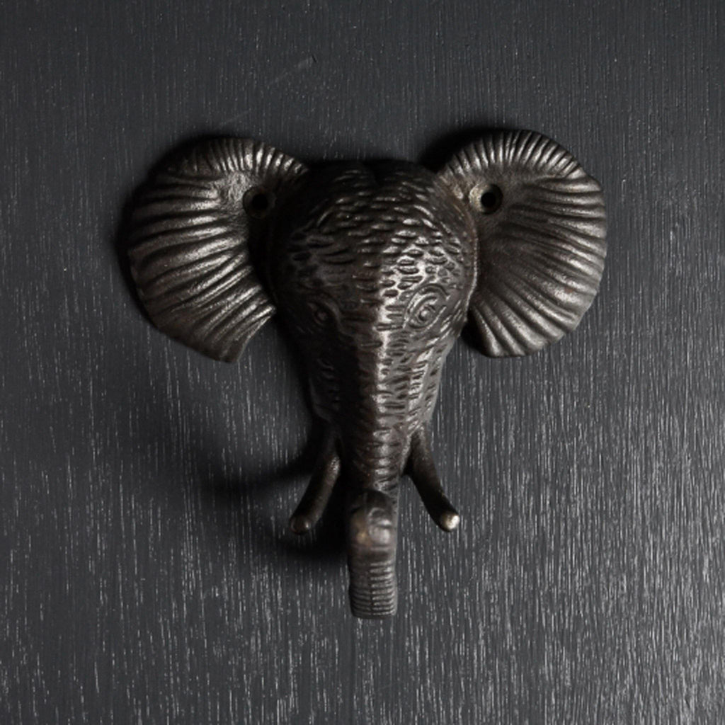 Single Hook - Elephant, Cast Iron 12.5cm - Liv's