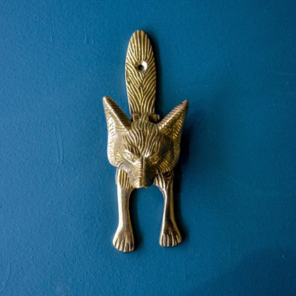 Door Knocker - Fox, Brass (15cm) - Liv's