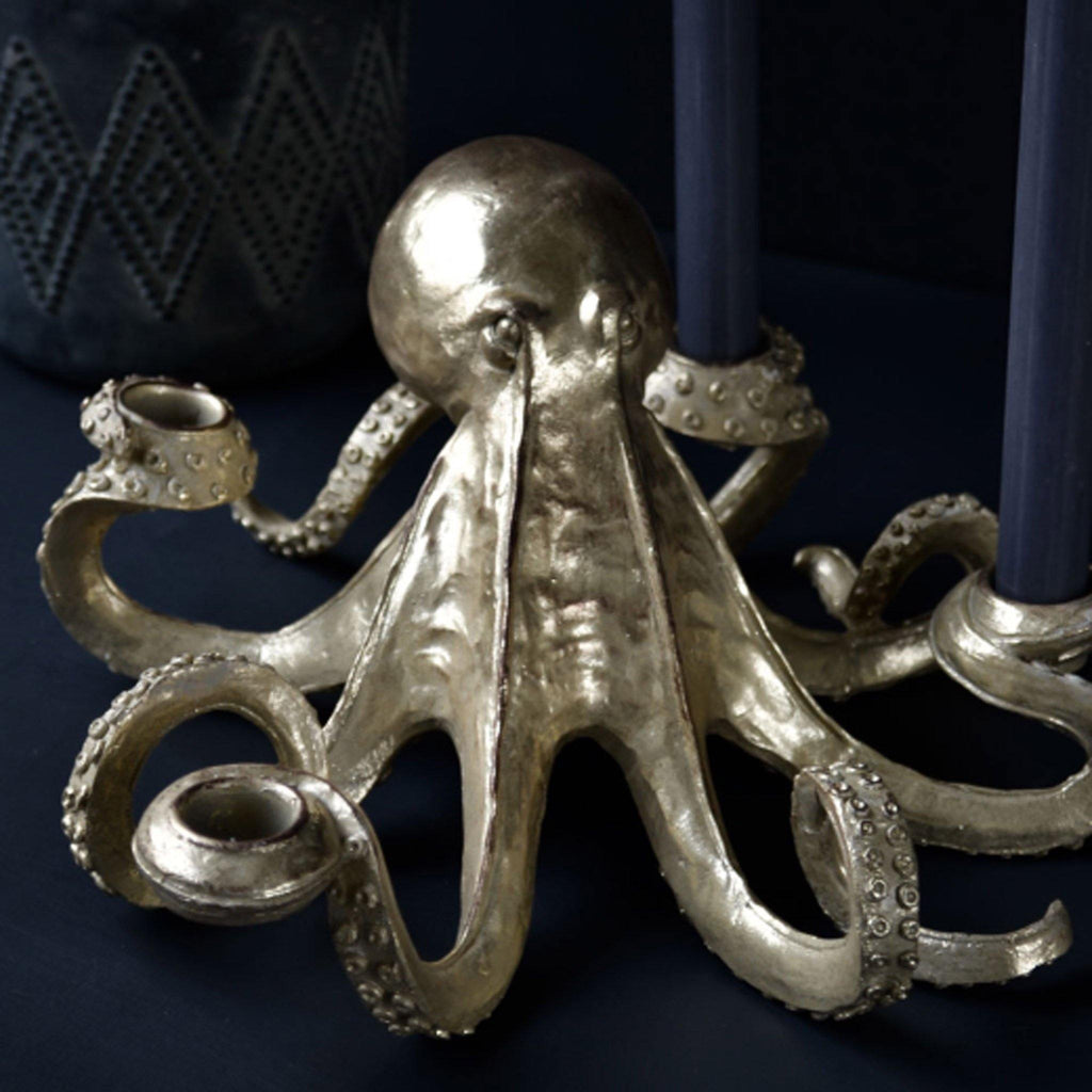 Octopus Candle Holder - Gold - Liv's